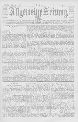 Allgemeine Zeitung Donnerstag 3. Dezember 1896