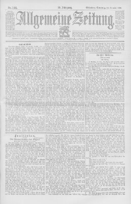 Allgemeine Zeitung Sonntag 13. Dezember 1896