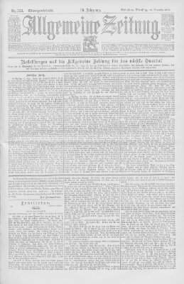 Allgemeine Zeitung Dienstag 22. Dezember 1896