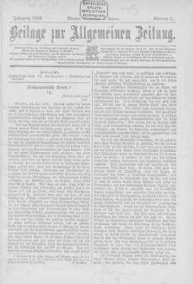 Allgemeine Zeitung Donnerstag 2. Januar 1896