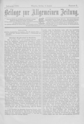 Allgemeine Zeitung Freitag 3. Januar 1896