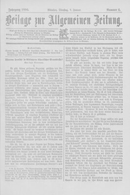 Allgemeine Zeitung Dienstag 7. Januar 1896