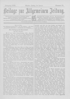 Allgemeine Zeitung Freitag 24. Januar 1896