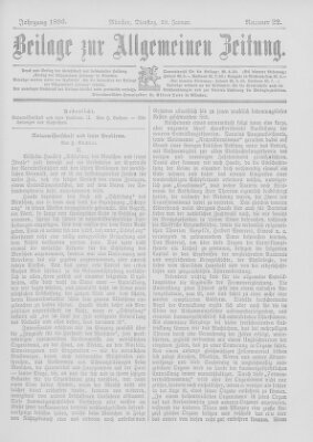 Allgemeine Zeitung Dienstag 28. Januar 1896