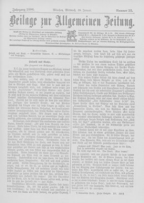 Allgemeine Zeitung Mittwoch 29. Januar 1896