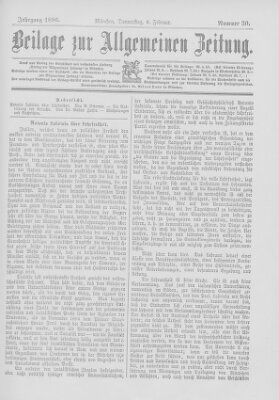 Allgemeine Zeitung Donnerstag 6. Februar 1896