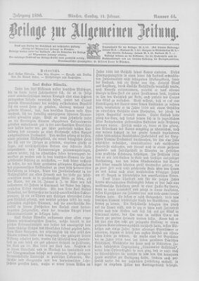 Allgemeine Zeitung Samstag 22. Februar 1896