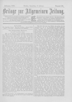 Allgemeine Zeitung Donnerstag 27. Februar 1896