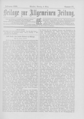 Allgemeine Zeitung Montag 9. März 1896