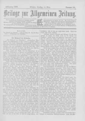 Allgemeine Zeitung Dienstag 10. März 1896