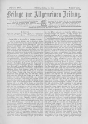 Allgemeine Zeitung Freitag 15. Mai 1896