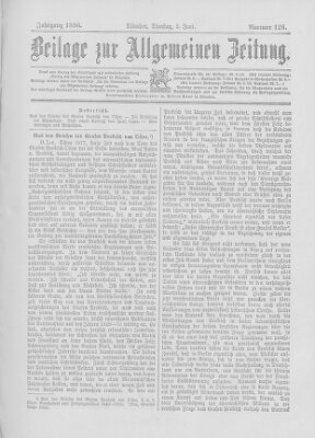 Allgemeine Zeitung Dienstag 2. Juni 1896