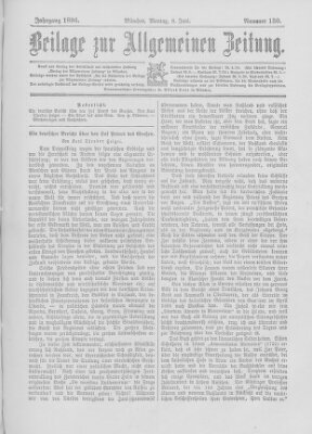 Allgemeine Zeitung Montag 8. Juni 1896