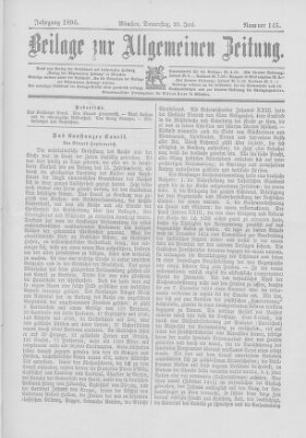 Allgemeine Zeitung Donnerstag 25. Juni 1896