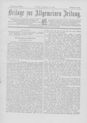 Allgemeine Zeitung Dienstag 30. Juni 1896