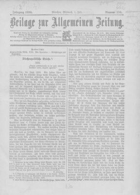 Allgemeine Zeitung Mittwoch 1. Juli 1896