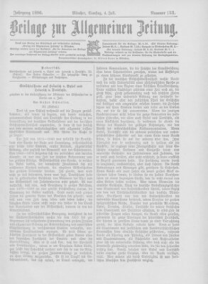 Allgemeine Zeitung Samstag 4. Juli 1896