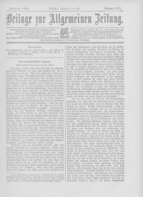 Allgemeine Zeitung Dienstag 14. Juli 1896