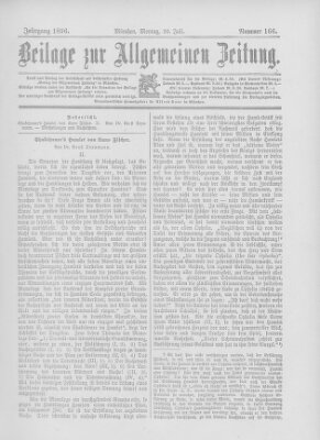 Allgemeine Zeitung Montag 20. Juli 1896