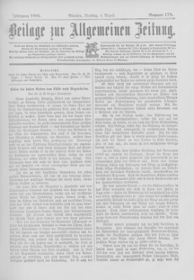 Allgemeine Zeitung Dienstag 4. August 1896