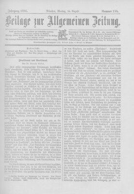 Allgemeine Zeitung Montag 24. August 1896