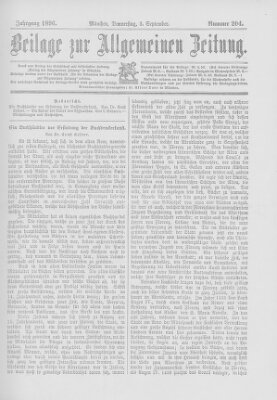 Allgemeine Zeitung Donnerstag 3. September 1896