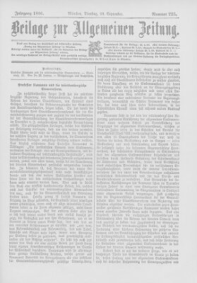 Allgemeine Zeitung Dienstag 29. September 1896