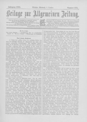 Allgemeine Zeitung Mittwoch 7. Oktober 1896