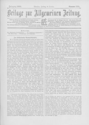 Allgemeine Zeitung Freitag 9. Oktober 1896