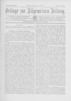 Allgemeine Zeitung Montag 26. Oktober 1896