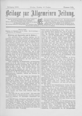 Allgemeine Zeitung Dienstag 27. Oktober 1896