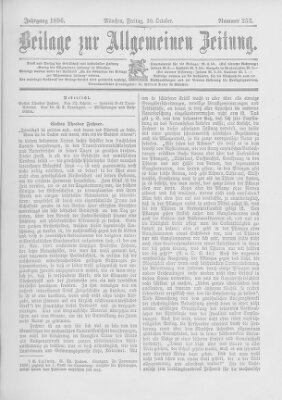 Allgemeine Zeitung Freitag 30. Oktober 1896