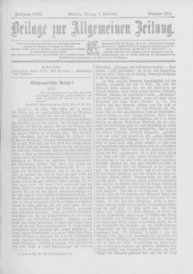 Allgemeine Zeitung Montag 2. November 1896