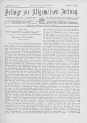 Allgemeine Zeitung Dienstag 3. November 1896