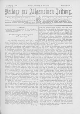 Allgemeine Zeitung Mittwoch 4. November 1896