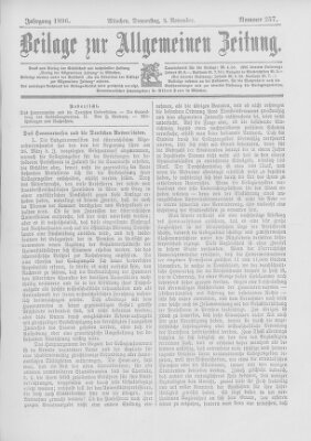 Allgemeine Zeitung Donnerstag 5. November 1896