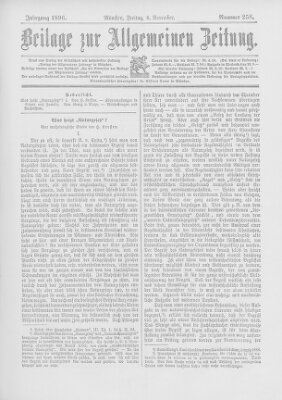 Allgemeine Zeitung Freitag 6. November 1896