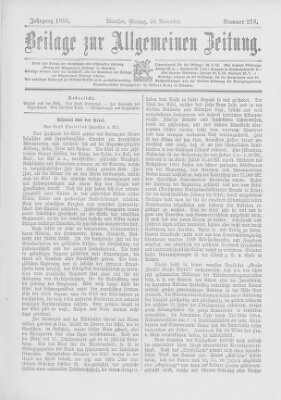 Allgemeine Zeitung Montag 30. November 1896