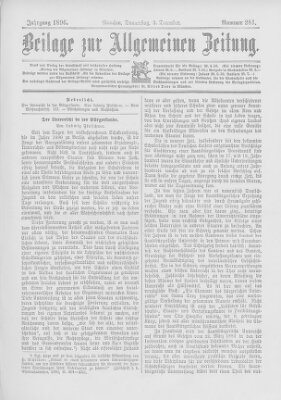 Allgemeine Zeitung Donnerstag 3. Dezember 1896