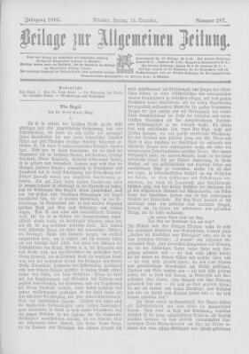 Allgemeine Zeitung Freitag 11. Dezember 1896