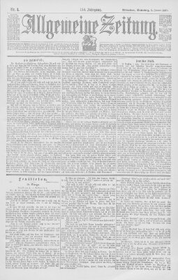 Allgemeine Zeitung Sonntag 3. Januar 1897