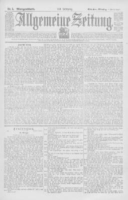 Allgemeine Zeitung Dienstag 5. Januar 1897