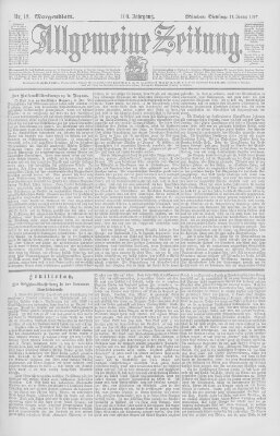 Allgemeine Zeitung Dienstag 12. Januar 1897