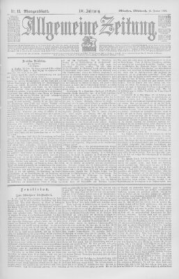 Allgemeine Zeitung Mittwoch 13. Januar 1897