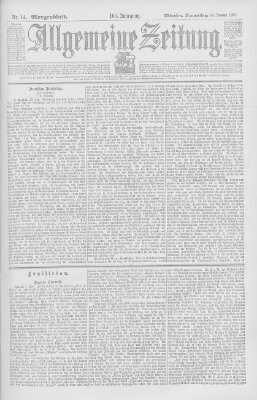 Allgemeine Zeitung Donnerstag 14. Januar 1897