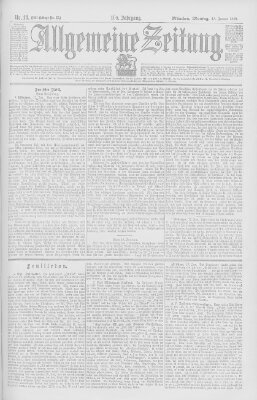 Allgemeine Zeitung Montag 18. Januar 1897