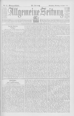 Allgemeine Zeitung Dienstag 19. Januar 1897