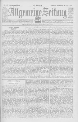 Allgemeine Zeitung Mittwoch 20. Januar 1897