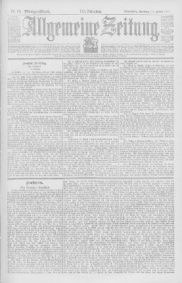 Allgemeine Zeitung Freitag 22. Januar 1897