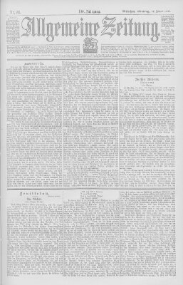 Allgemeine Zeitung Sonntag 24. Januar 1897